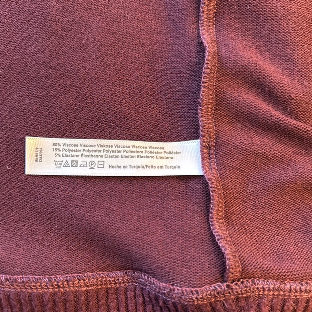 Anthropologie Purple Open Front Cardigan with Long Sleeves and Shawl Collar - Picture 4 of 4